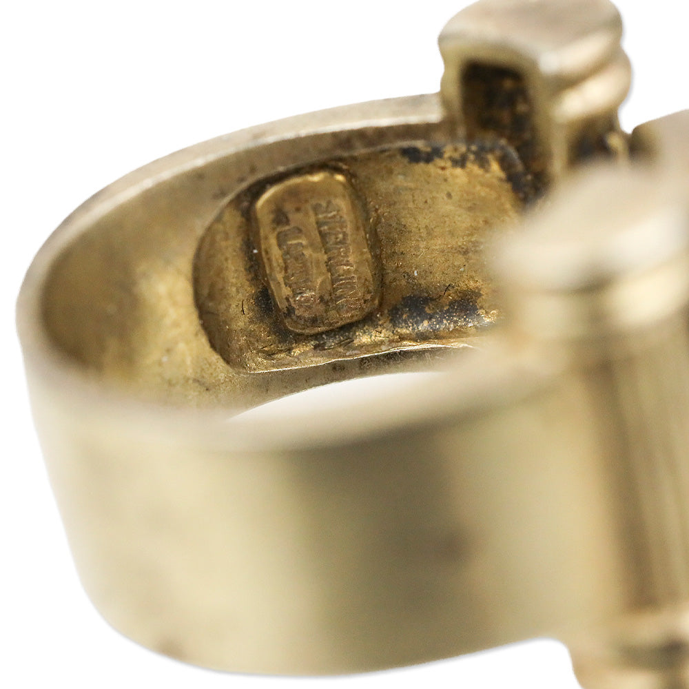 Gold Plated Sterling Purple Square Stone Ring