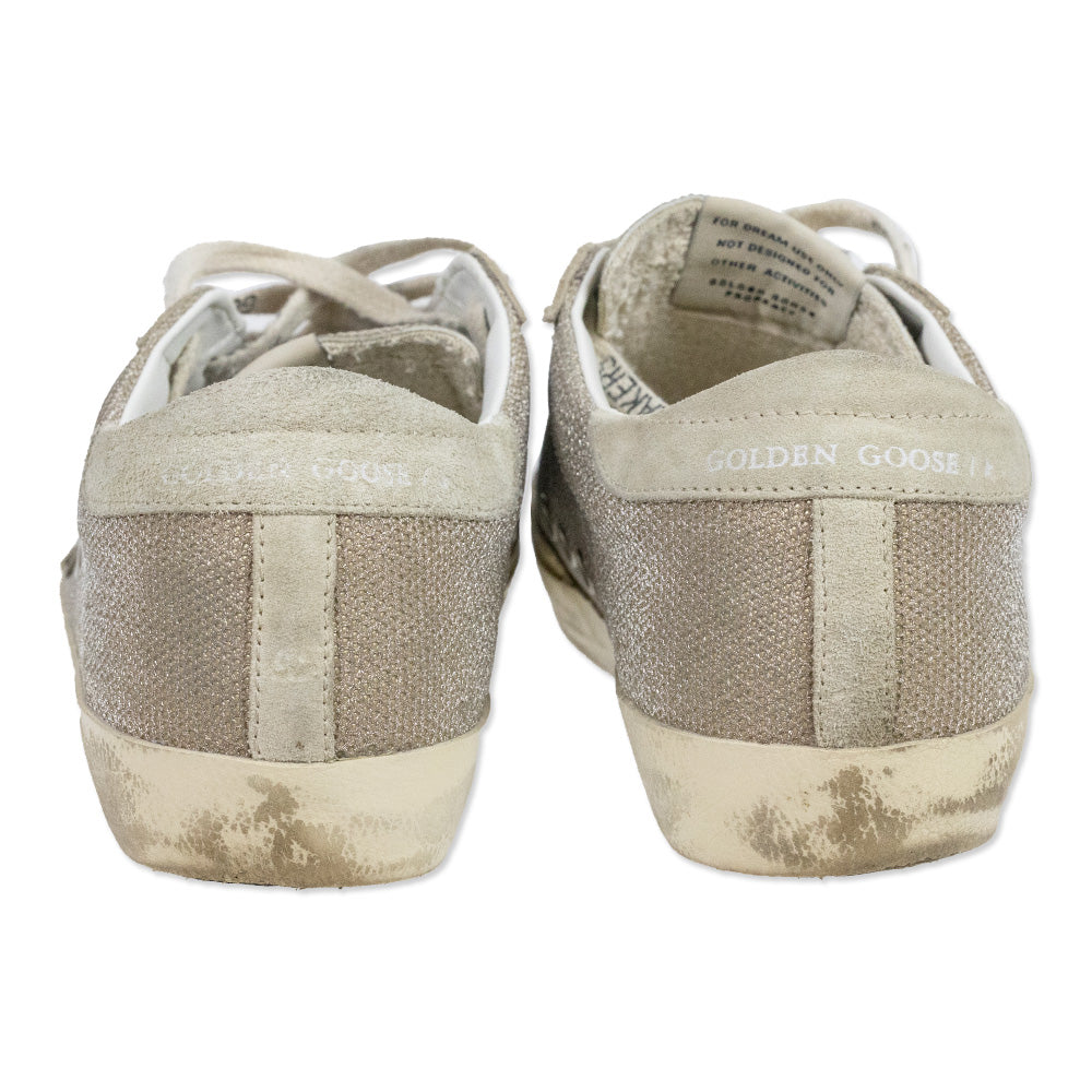 Golden Goose Gold Mesh Silver Star Sneakers