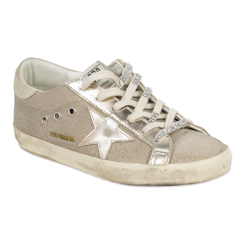 Golden Goose Gold Mesh Silver Star Sneakers