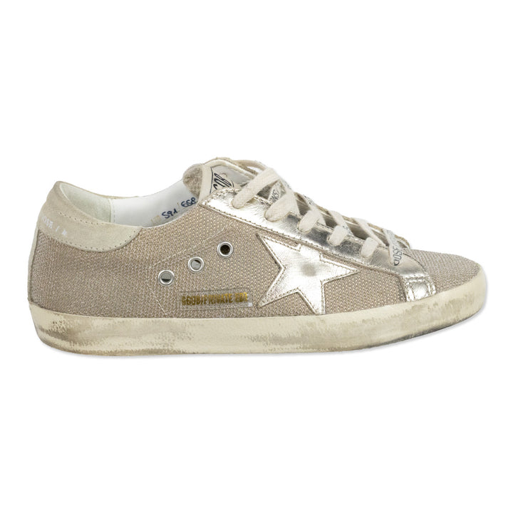 Golden Goose Gold Mesh Silver Star Sneakers