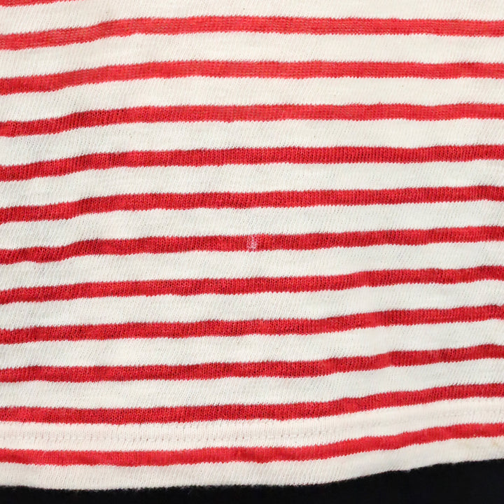 Golden Goose Red & Ecru Striped Embroidered Long-Sleeve Shirt