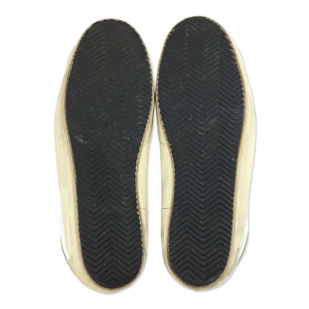Golden Goose Superstar White Electric Blue Low Top Sneakers