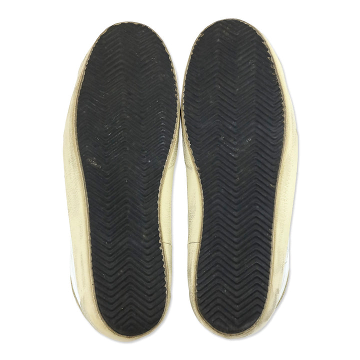 Golden Goose Superstar White Electric Blue Low Top Sneakers
