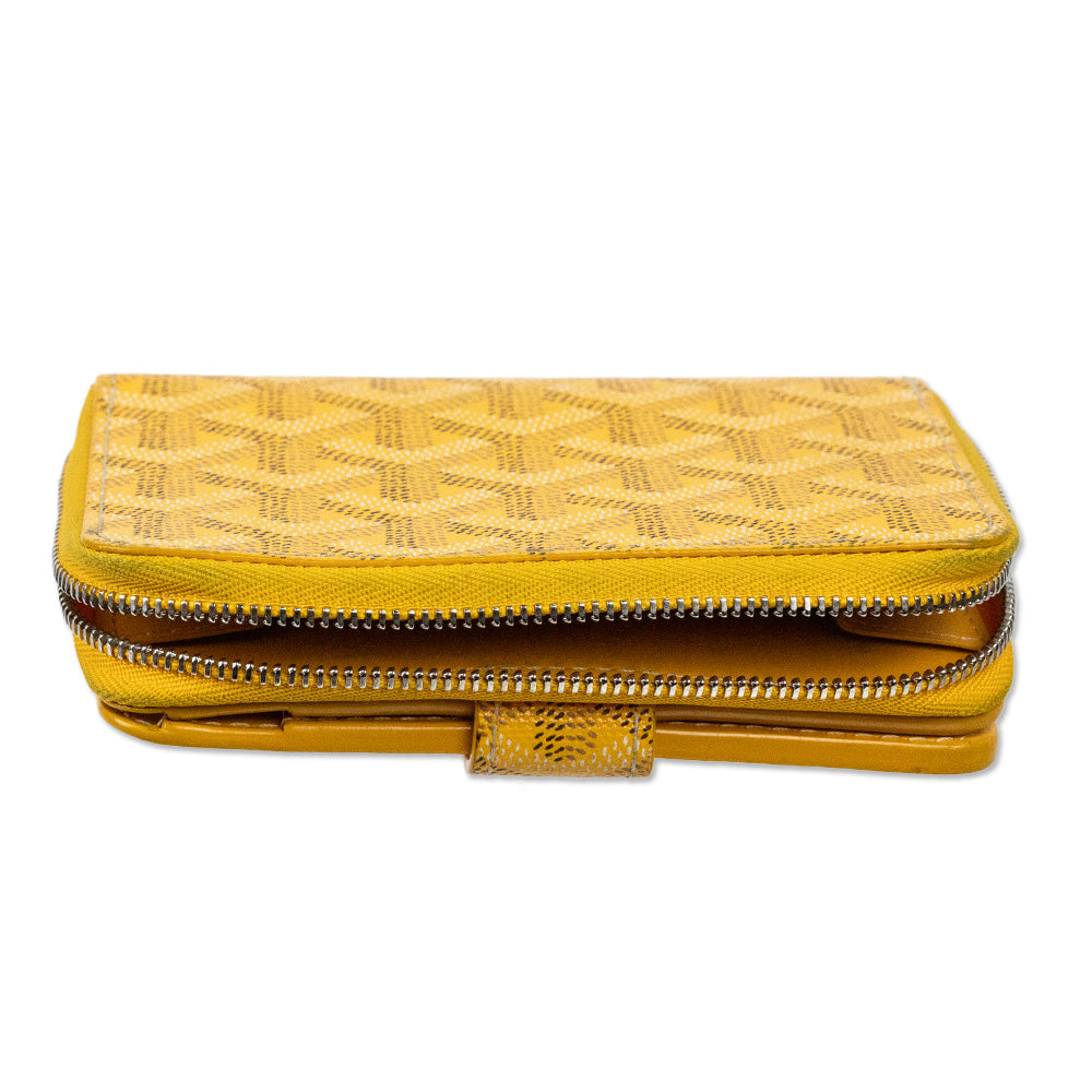 Goyard Yellow Goyardine Tuileries Wallet