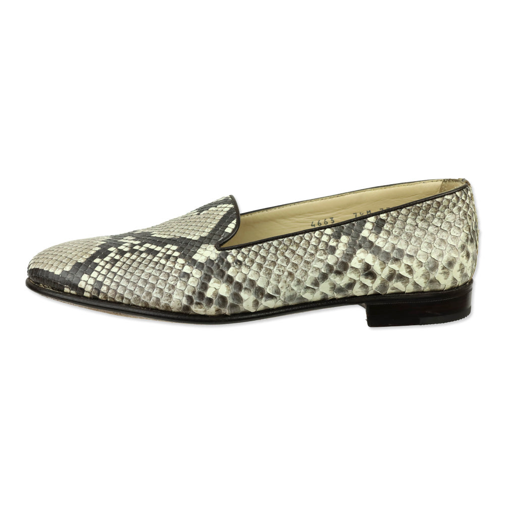Gravati Snakeskin Python Slip-On Loafers