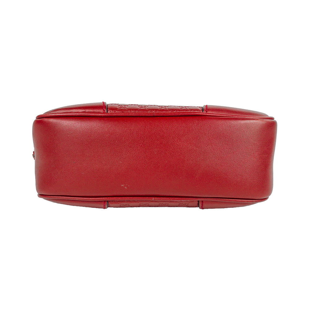 Gucci Red Mini Bree Microguccissima Leather Crossbody Bag