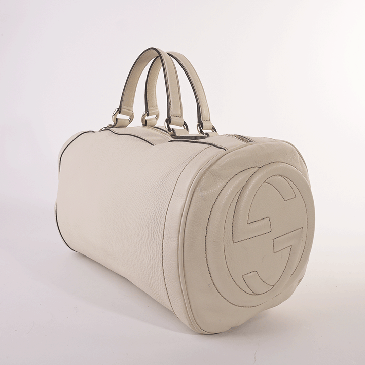 Gucci Soho Cellarius Cream Leather Boston Bag