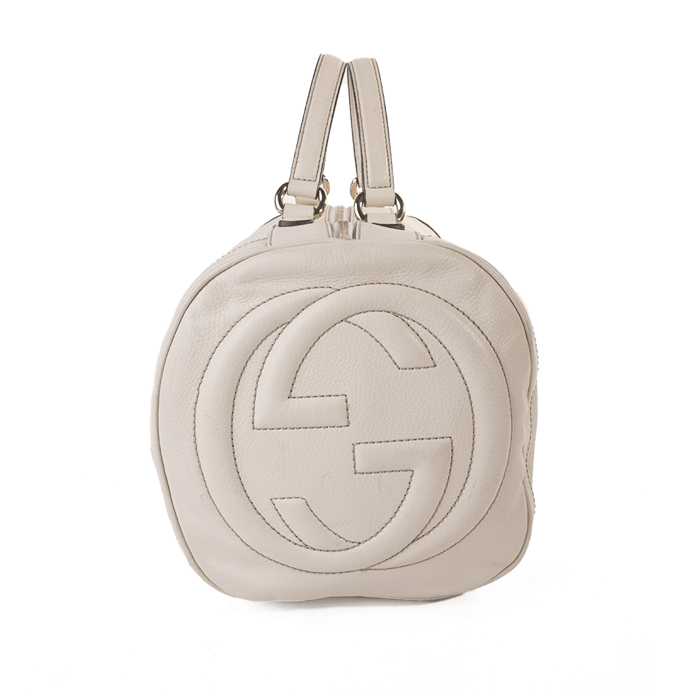 Gucci Soho Cellarius Cream Leather Boston Bag