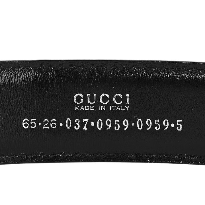 Gucci Vintage Black G Buckle Leather Belt