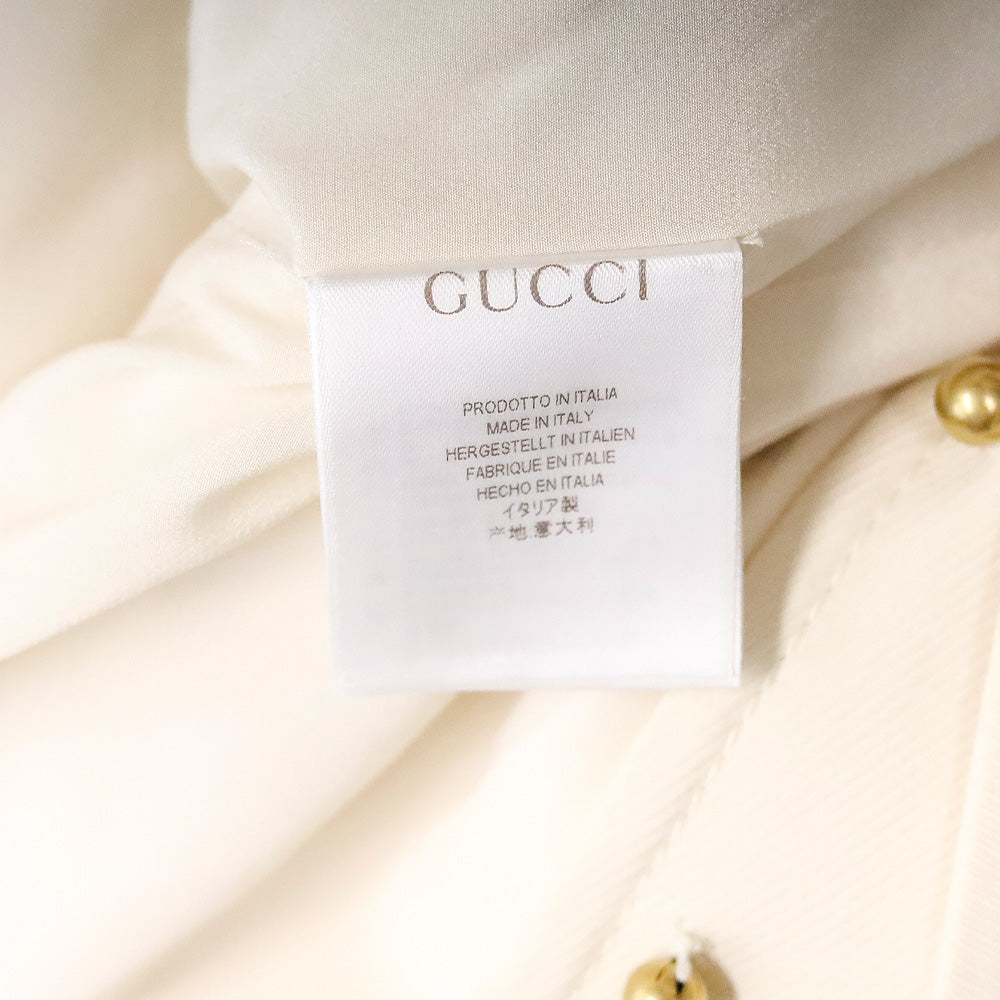 Gucci 2013 Cream Ribbed Trench Coat