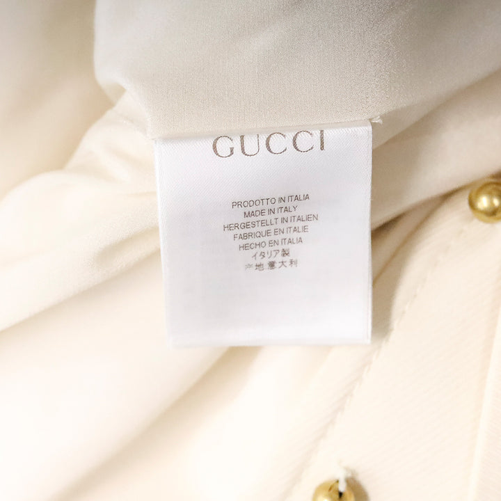 Gucci 2013 Cream Ribbed Trench Coat