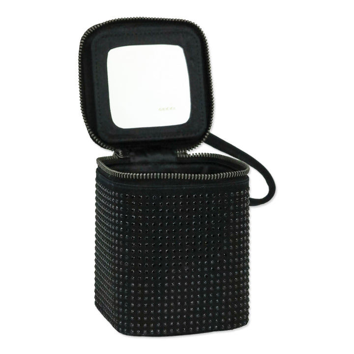 Gucci 20th Century Crystal Studded Satin Vanity Case