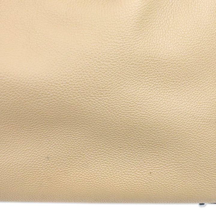 Gucci Beige Pebble Leather Piston Lock Soft Jackie Hobo Bag