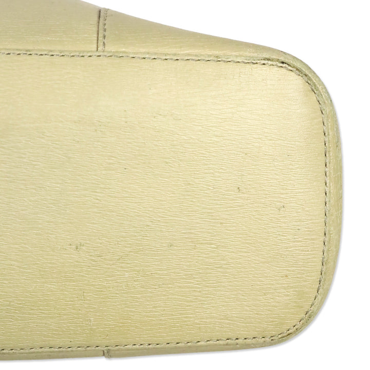 Gucci Beige Textured Leather Double Zip Tote Bag