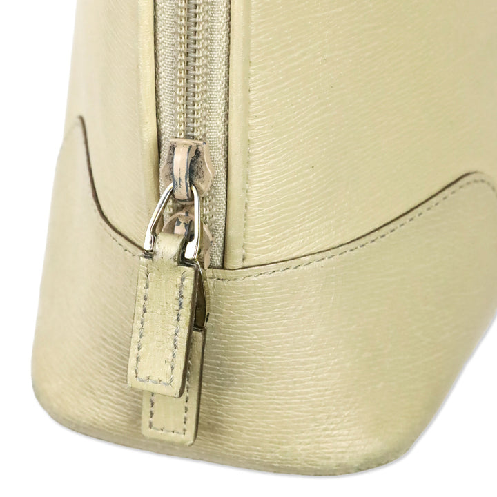 Gucci Beige Textured Leather Double Zip Tote Bag