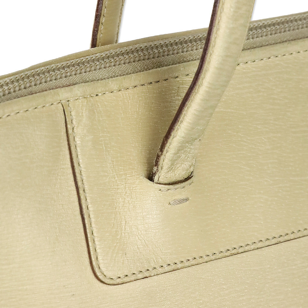 Gucci Beige Textured Leather Double Zip Tote Bag