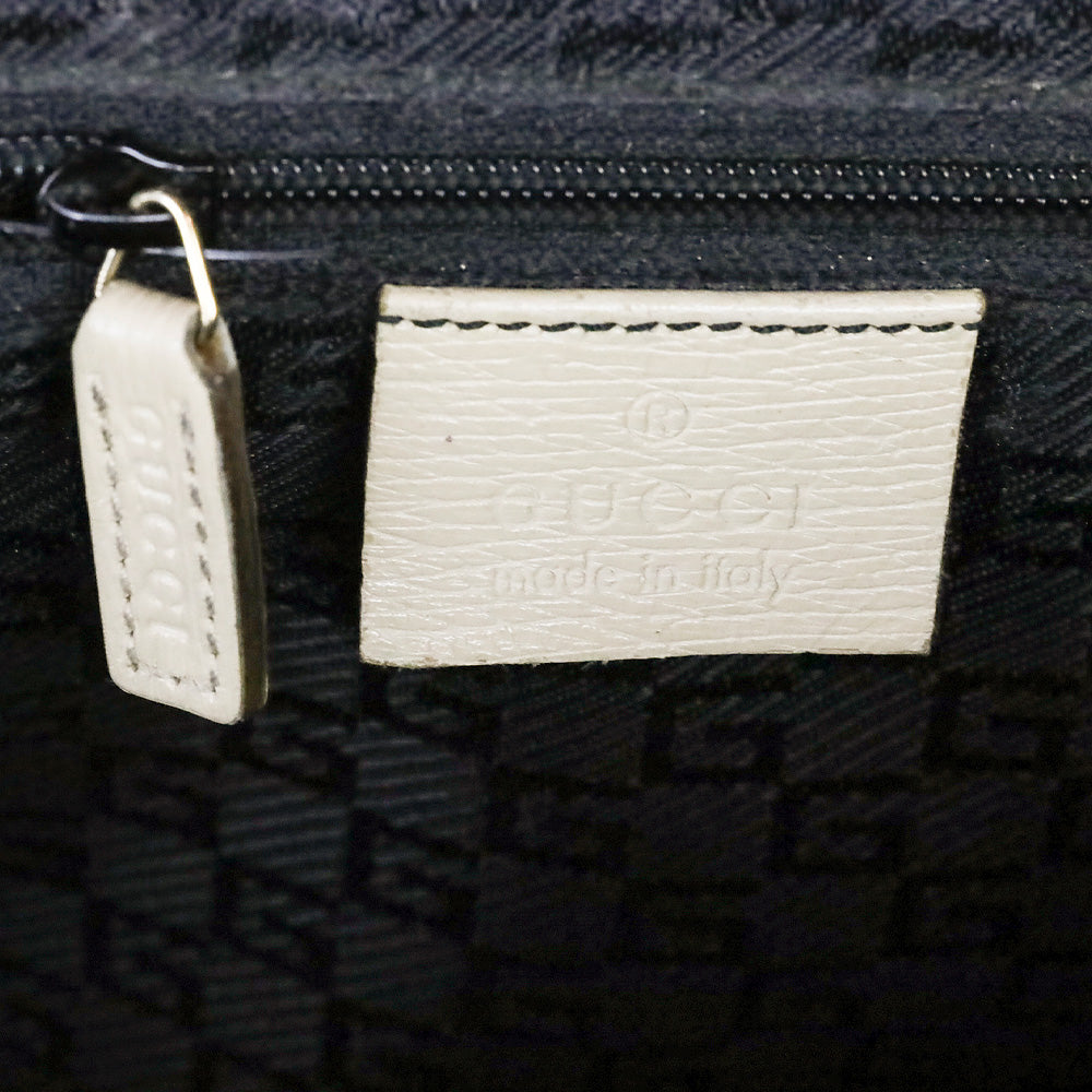 Gucci Beige Textured Leather Double Zip Tote Bag