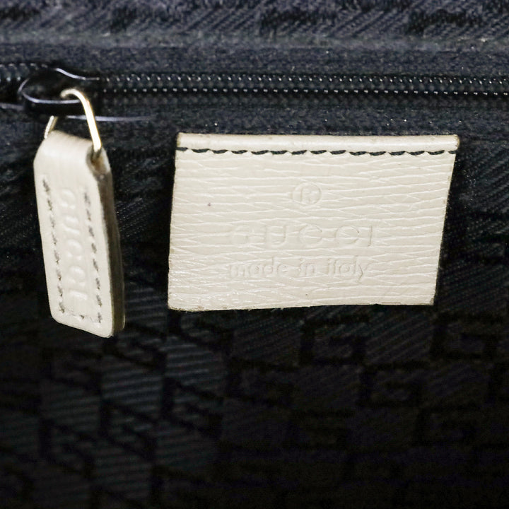 Gucci Beige Textured Leather Double Zip Tote Bag