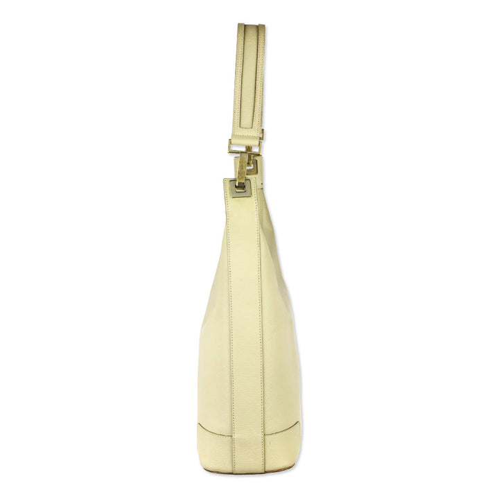 Gucci Beige Textured Leather Hobo Shoulder Bag