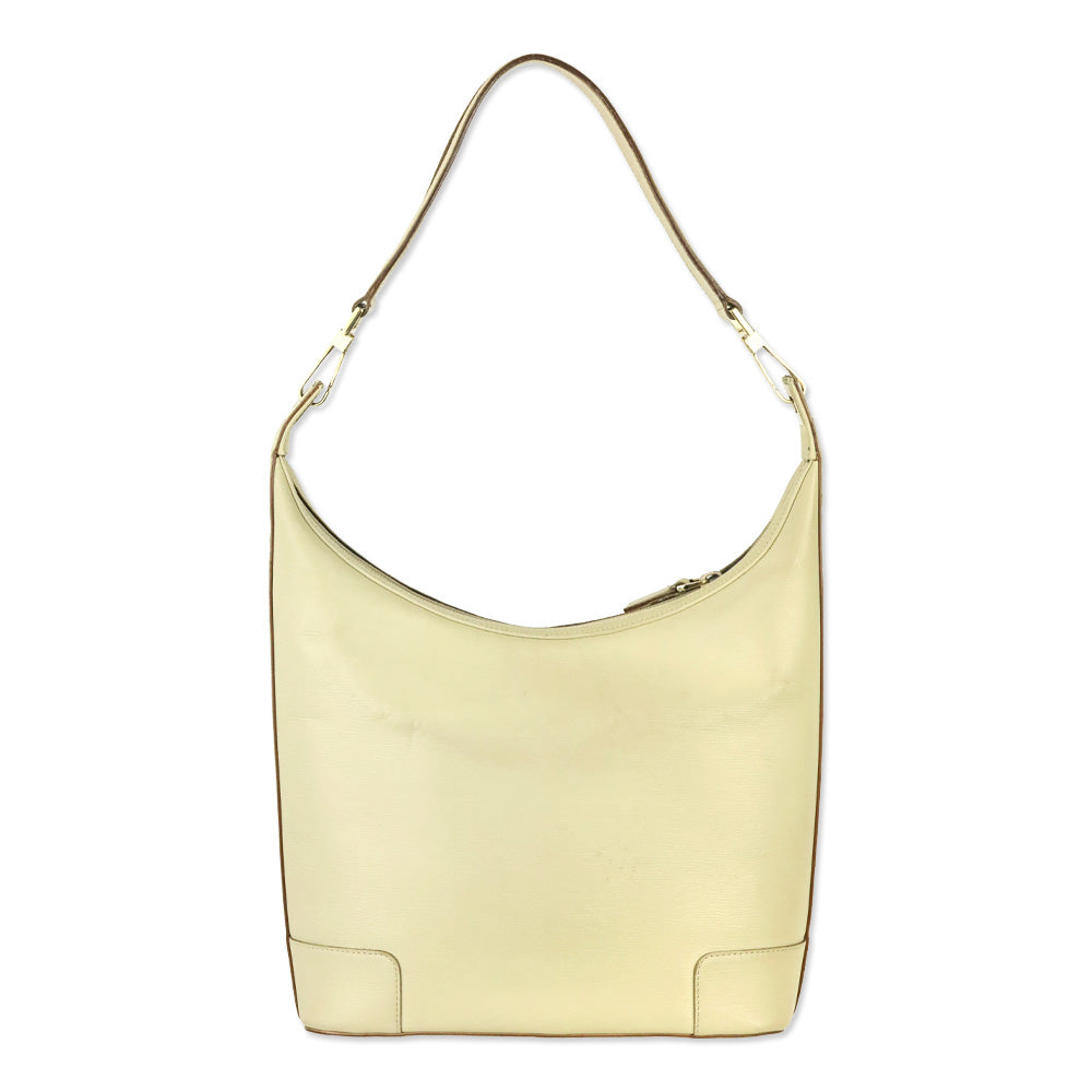 Gucci Beige Textured Leather Hobo Shoulder Bag