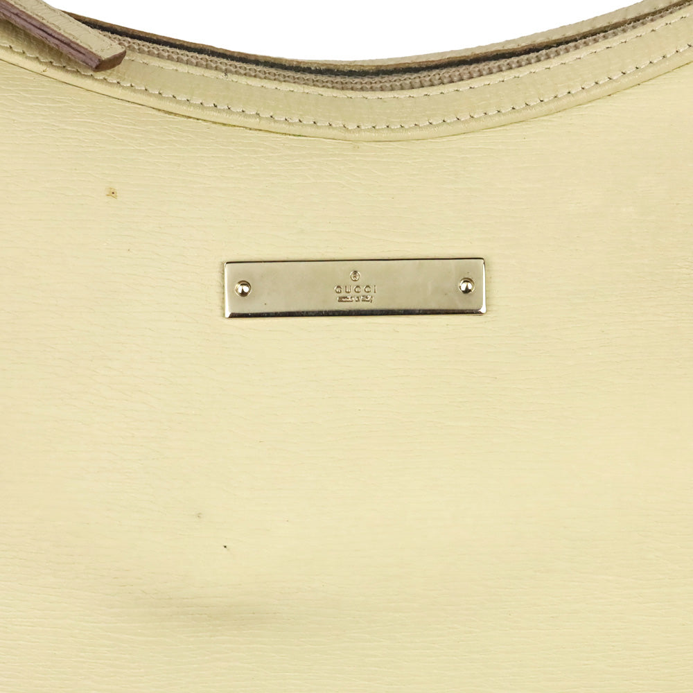 Gucci Beige Textured Leather Hobo Shoulder Bag