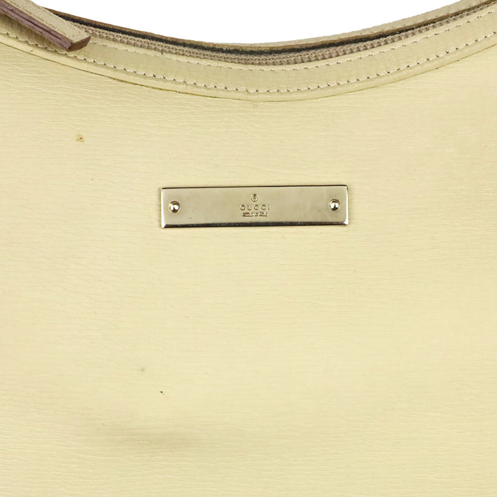 Gucci Beige Textured Leather Hobo Shoulder Bag