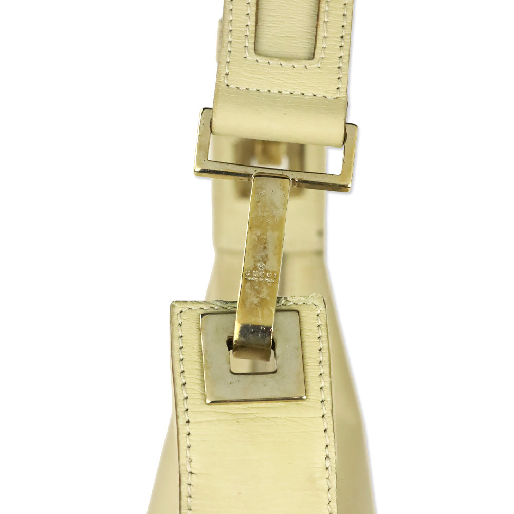 Gucci Beige Textured Leather Hobo Shoulder Bag