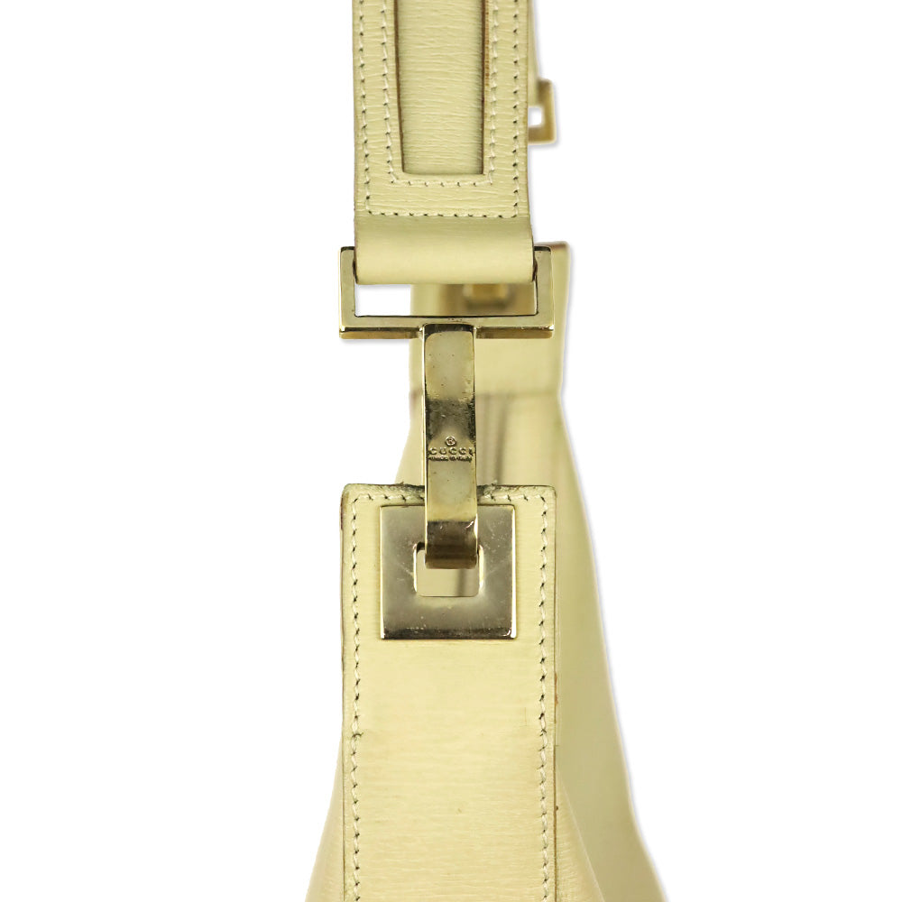 Gucci Beige Textured Leather Hobo Shoulder Bag