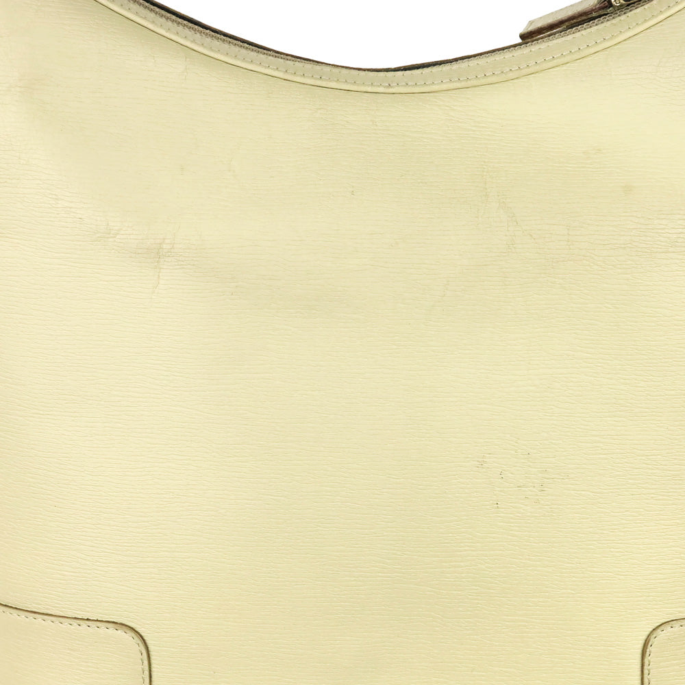 Gucci Beige Textured Leather Hobo Shoulder Bag