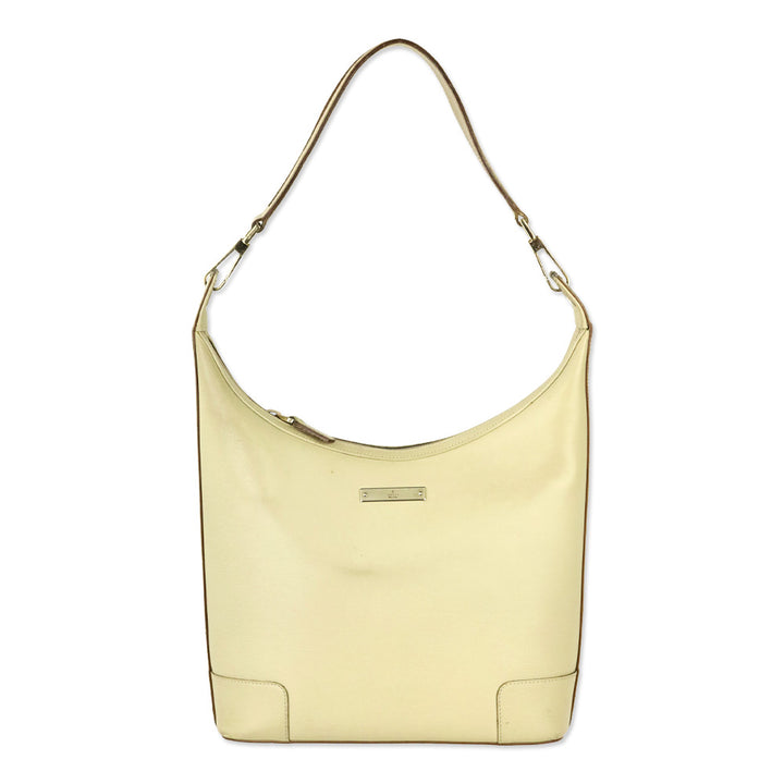 Gucci Beige Textured Leather Hobo Shoulder Bag