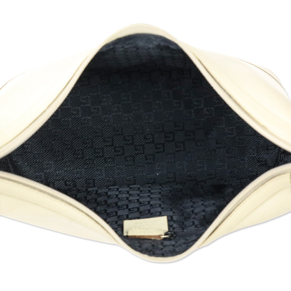 Gucci Beige Textured Leather Hobo Shoulder Bag