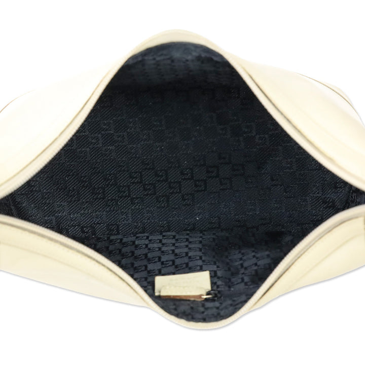 Gucci Beige Textured Leather Hobo Shoulder Bag