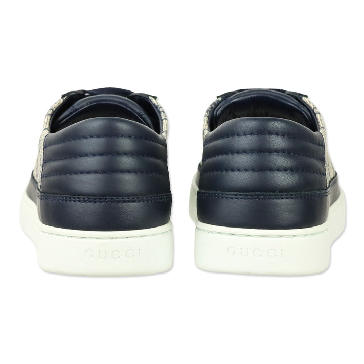 Gucci Beige/Blue GG Supreme Low-Top Sneakers