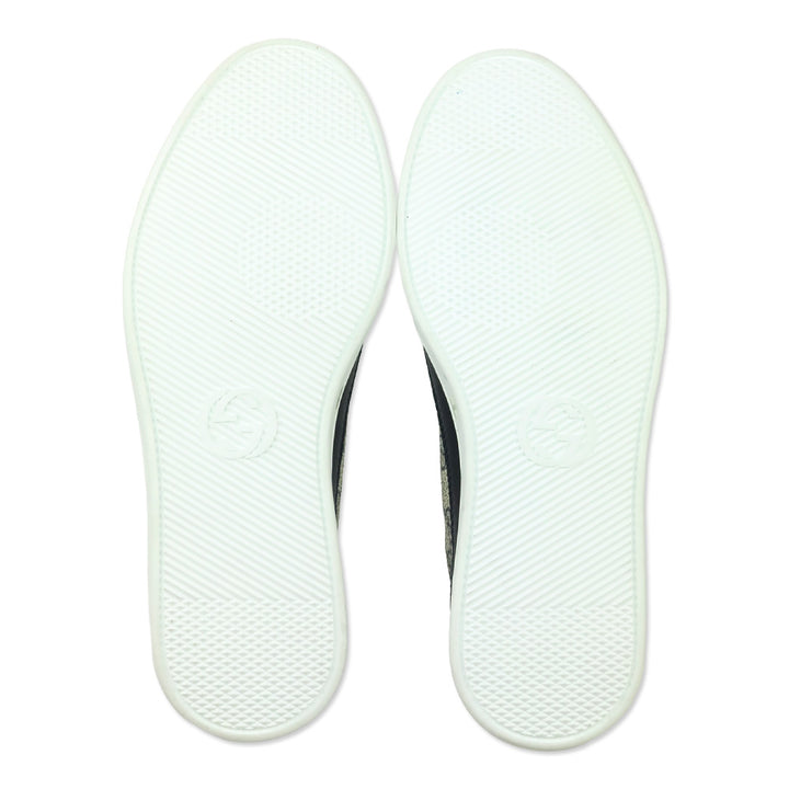 Gucci Beige/Blue GG Supreme Low-Top Sneakers