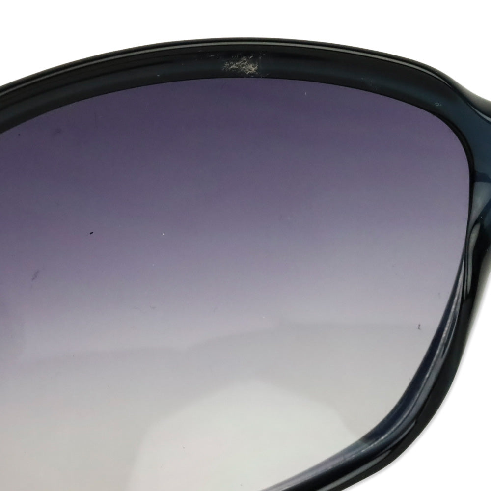 Gucci Black Acetate Silver Buckle Oversized Butterfly Sunglasses