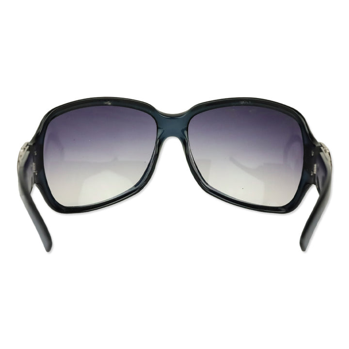 Gucci Black Acetate Silver Buckle Oversized Butterfly Sunglasses
