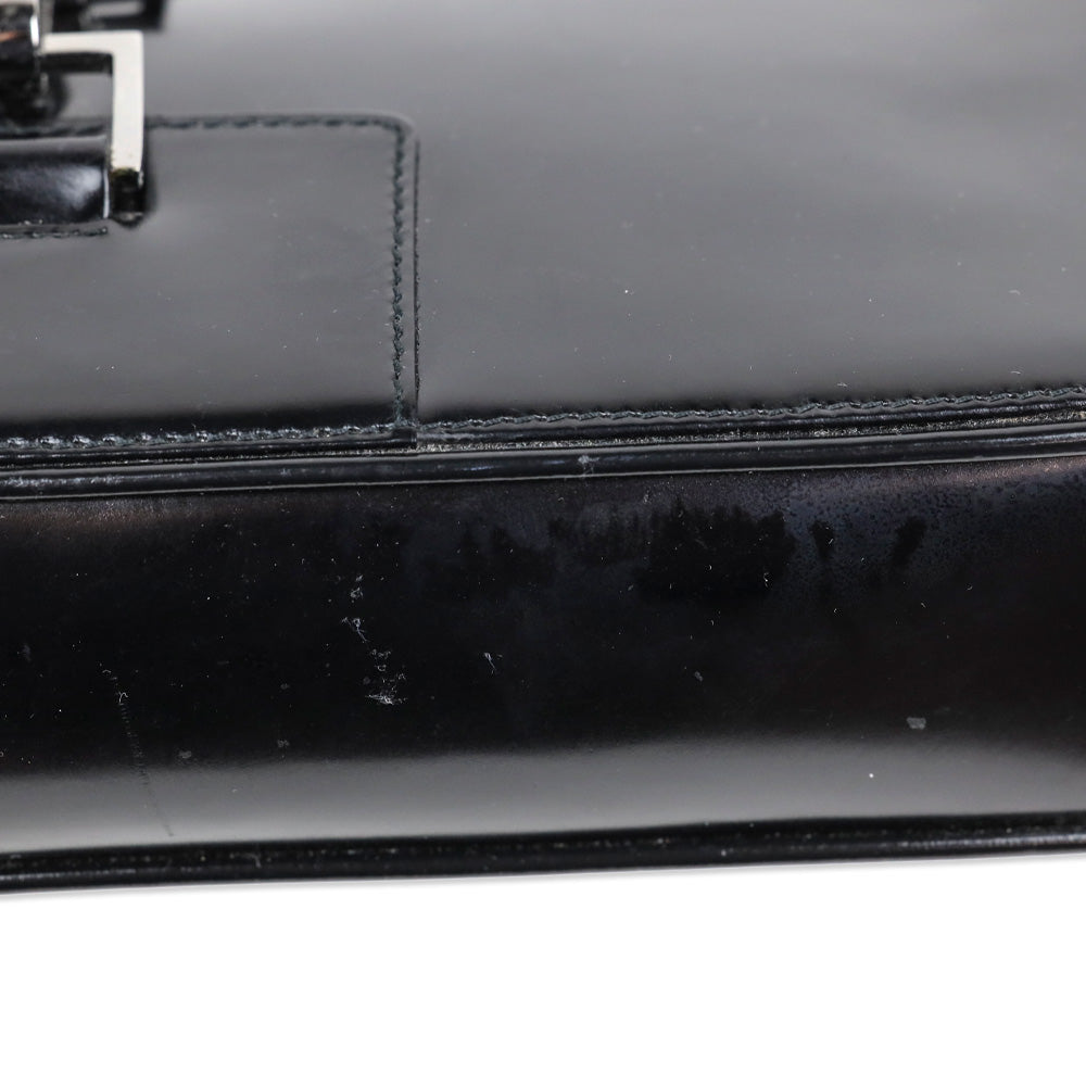 Gucci Black Buffed Leather 1961 Jackie Tote
