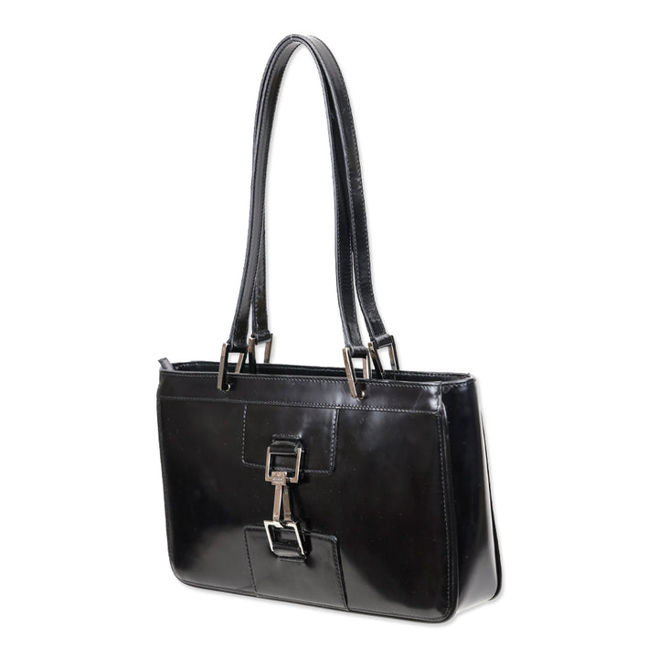 Gucci Black Buffed Leather 1961 Jackie Tote