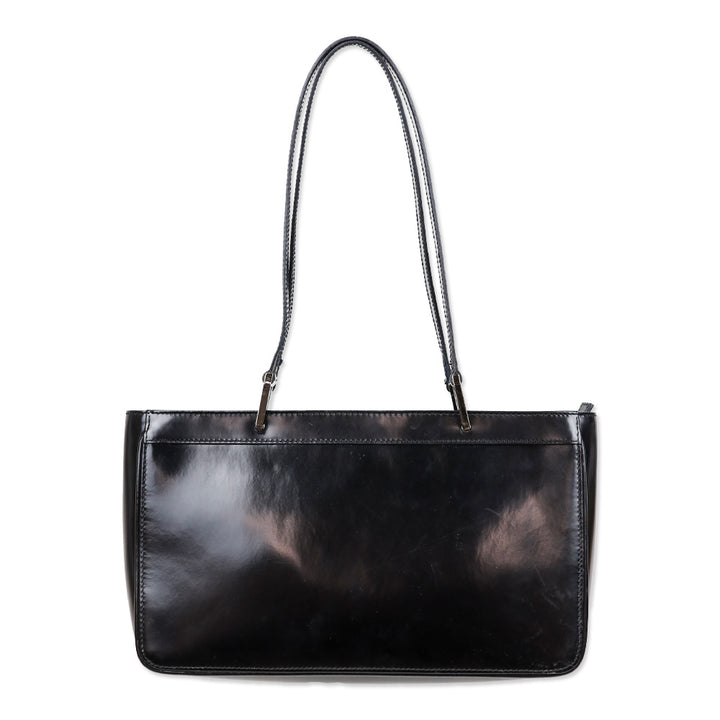 Gucci Black Buffed Leather 1961 Jackie Tote