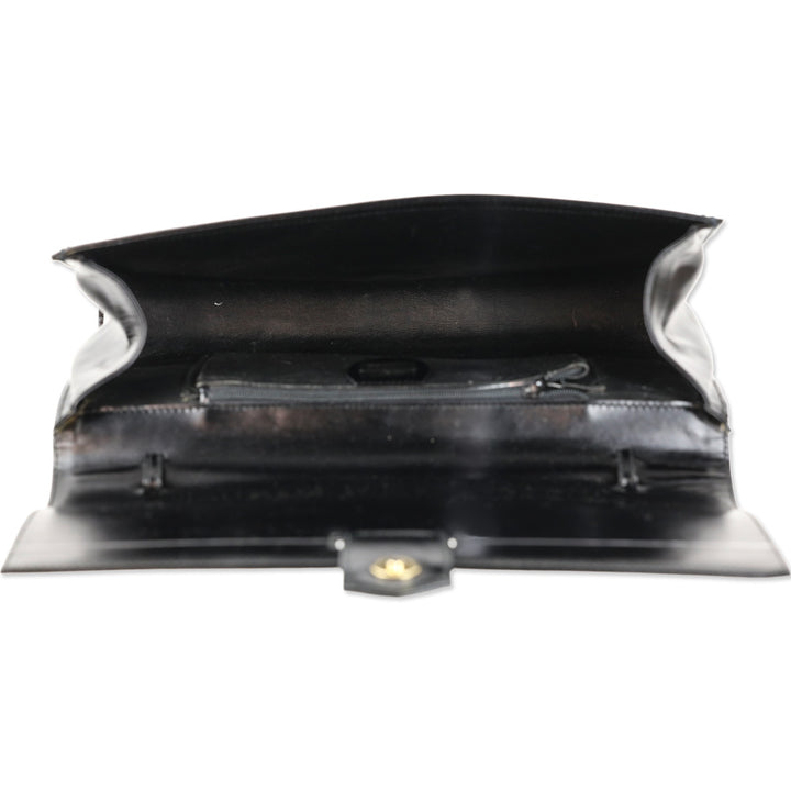 Gucci Black Buffed Leather Clutch