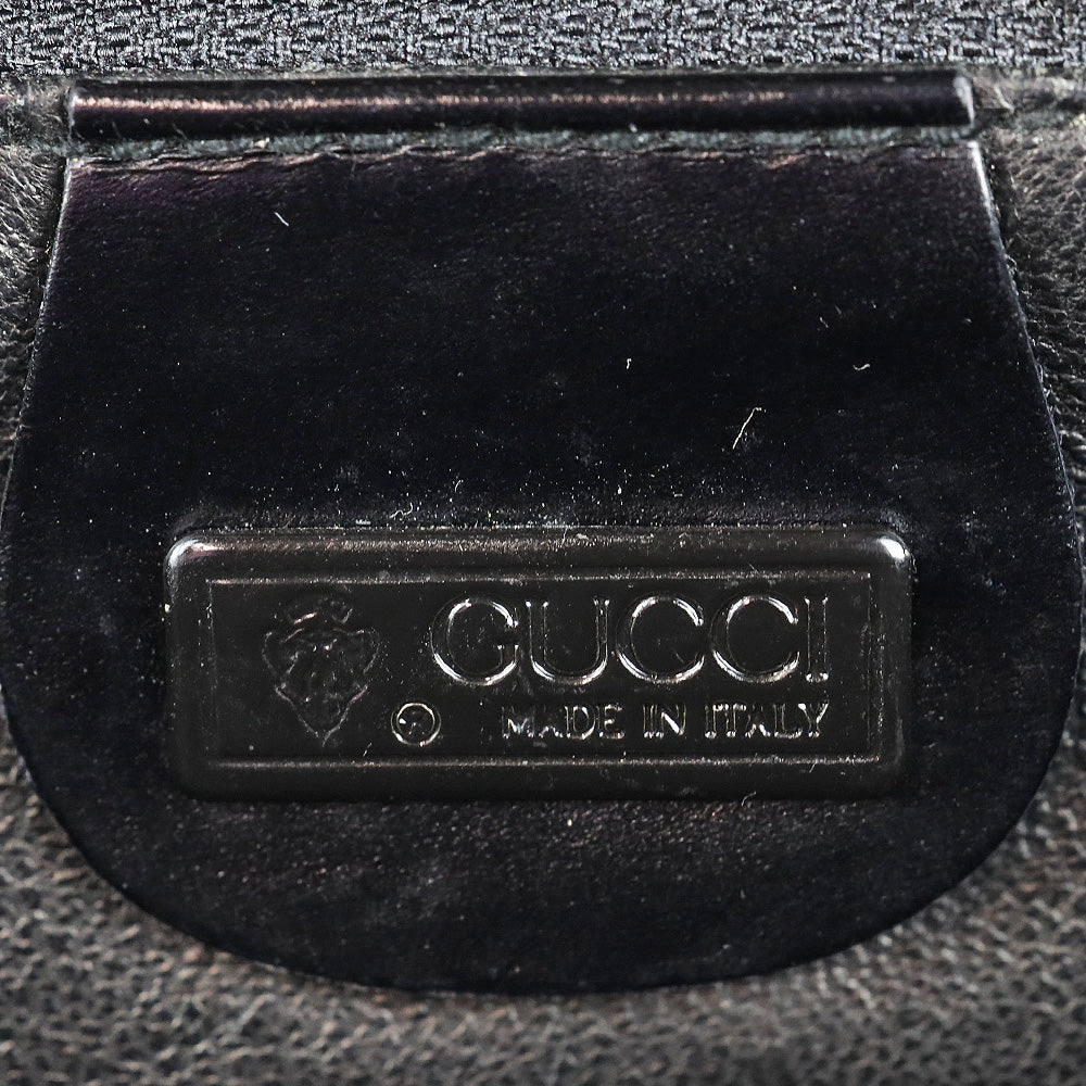 Gucci Black Buffed Leather Clutch