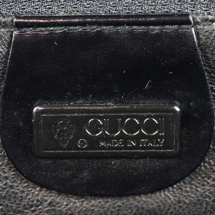 Gucci Black Buffed Leather Clutch