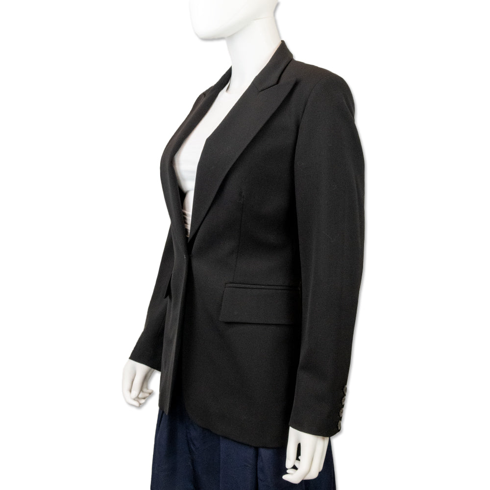 Gucci Black Peak Lapel Single-Breasted Blazer