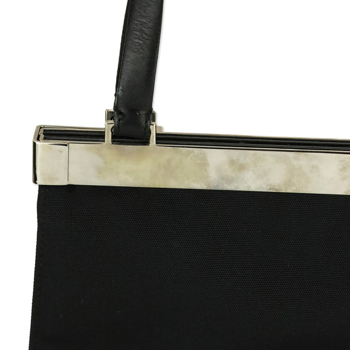 Gucci Black Canvas Square Frame Bag