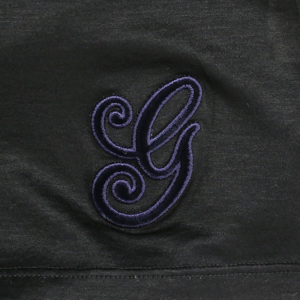 Gucci Black Cotton Velvet G Accent L/S Top