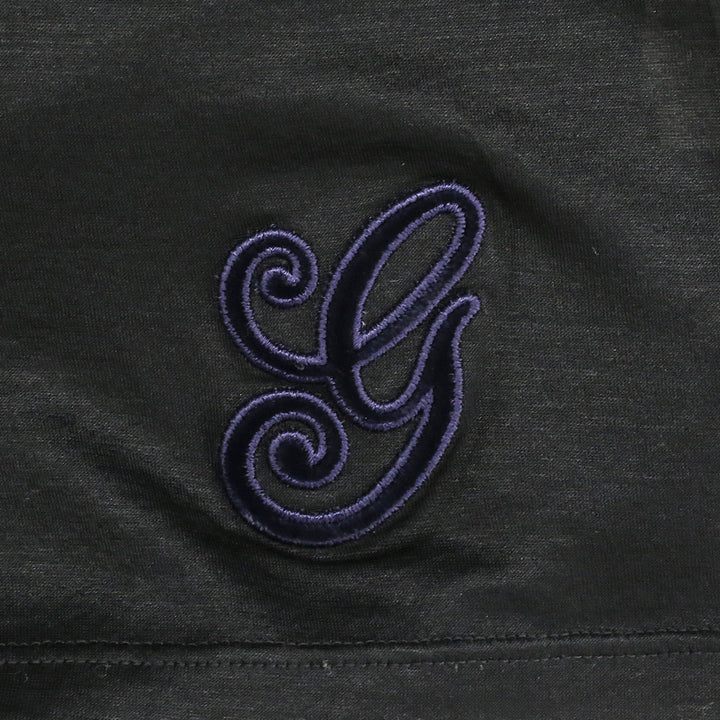 Gucci Black Cotton Velvet G Accent L/S Top