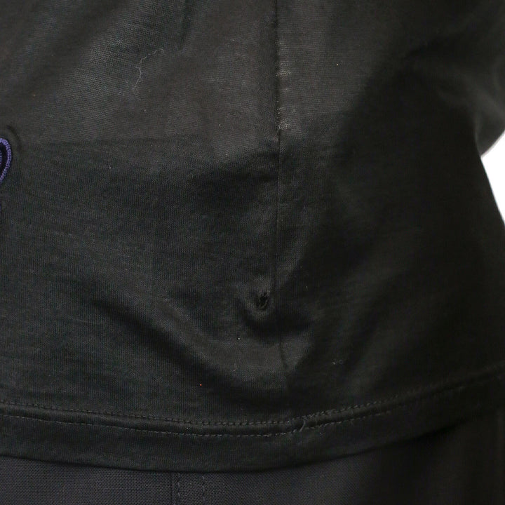 Gucci Black Cotton Velvet G Accent L/S Top