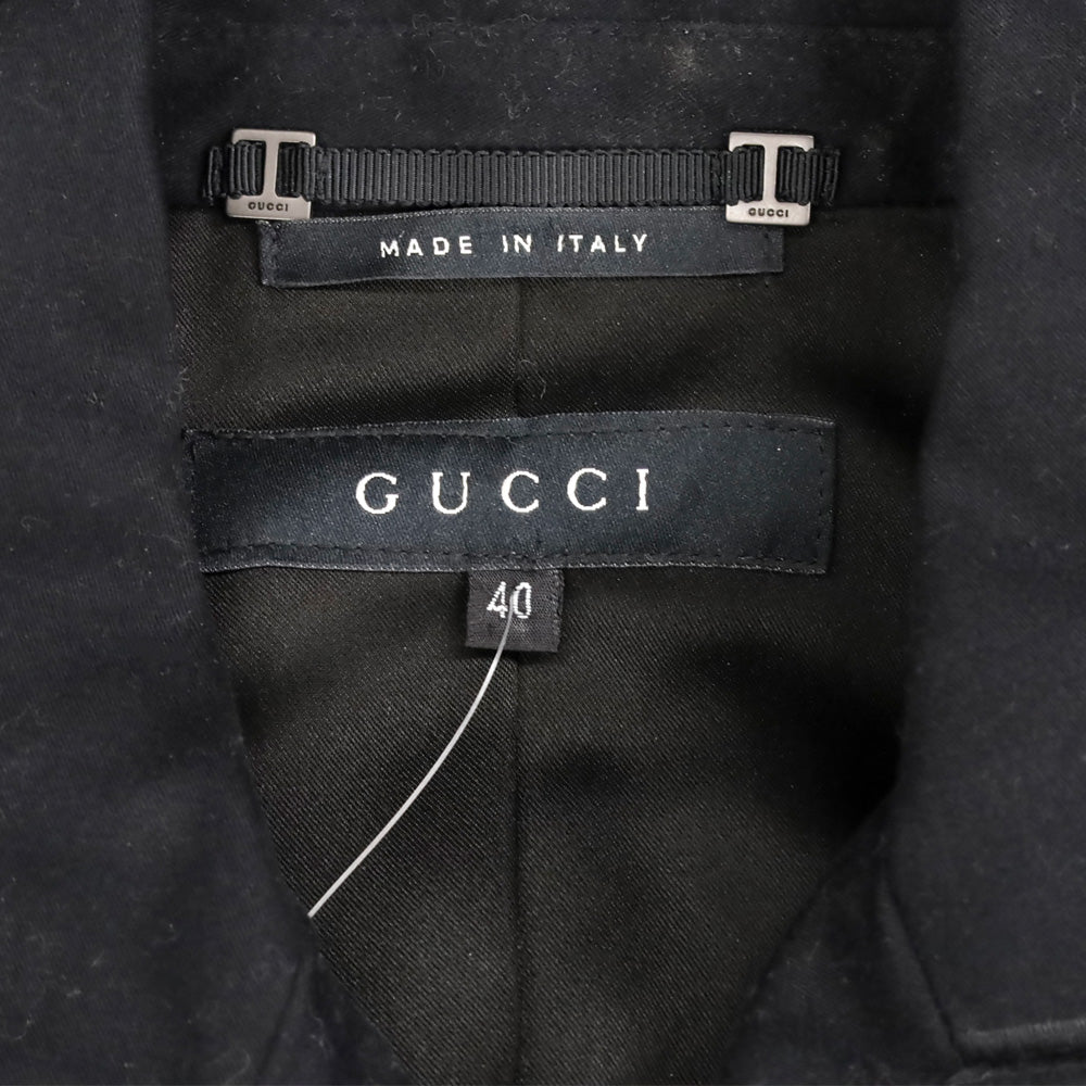 Gucci Black Double-Breasted Overcoat