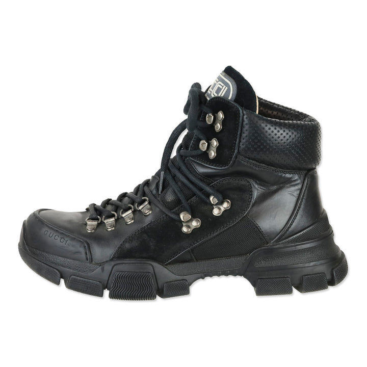 Gucci Black Flashtrek High-Top Hiking Boots