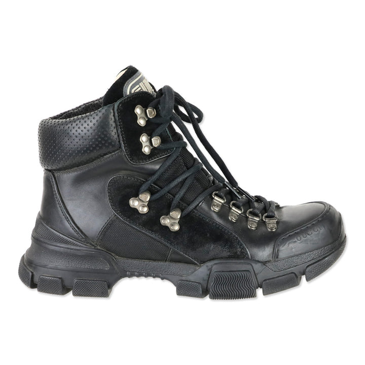 Gucci Black Flashtrek High-Top Hiking Boots